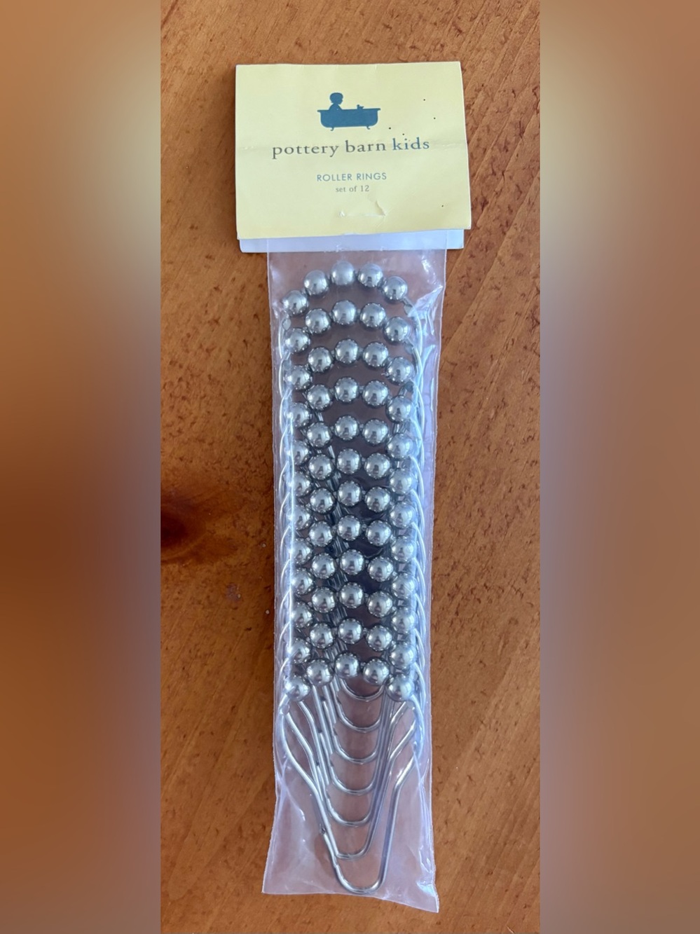 Pottery Barn Kids Shower Roller Rings, Set of 12, Brand New